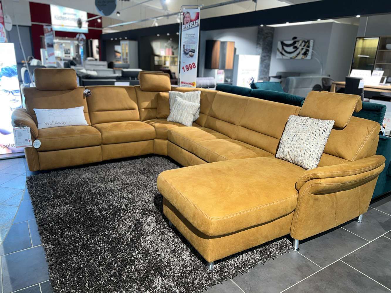 Wohnlandschaft Polstergarnitur Relaxfunktion Schlaffunktion