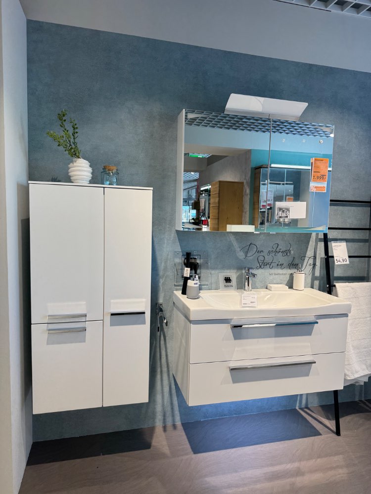 Badezimmer, Bad, ca. 130cm, Pelipal Weiß Hochglanz, XXXLutz