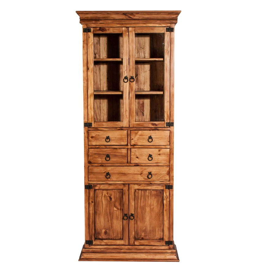 Mexiko Vitrine in Echtholz Pinie