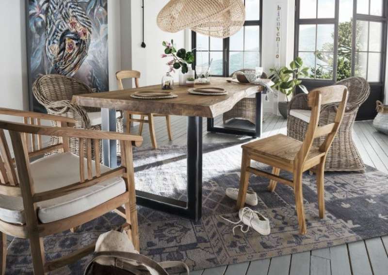 Teakholz Esstisch natur – verschiedene Größen