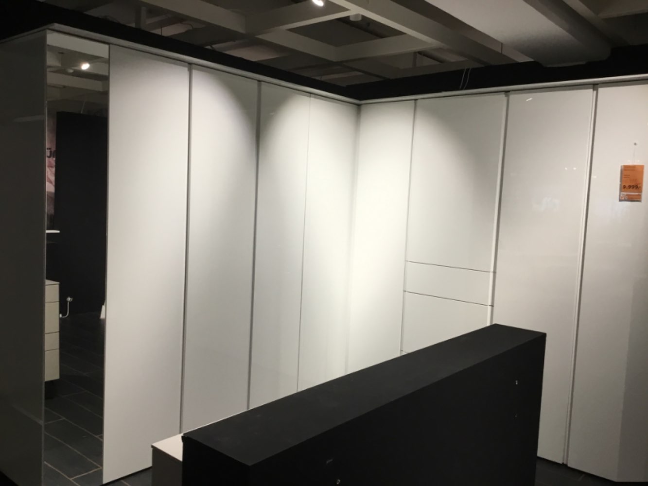 Möbel, Hülsta Eckschrank weiß Hochglanz