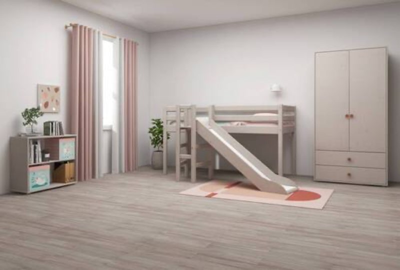 Möbel, Flexa Spielbett mit Rutsche und Lattenrost