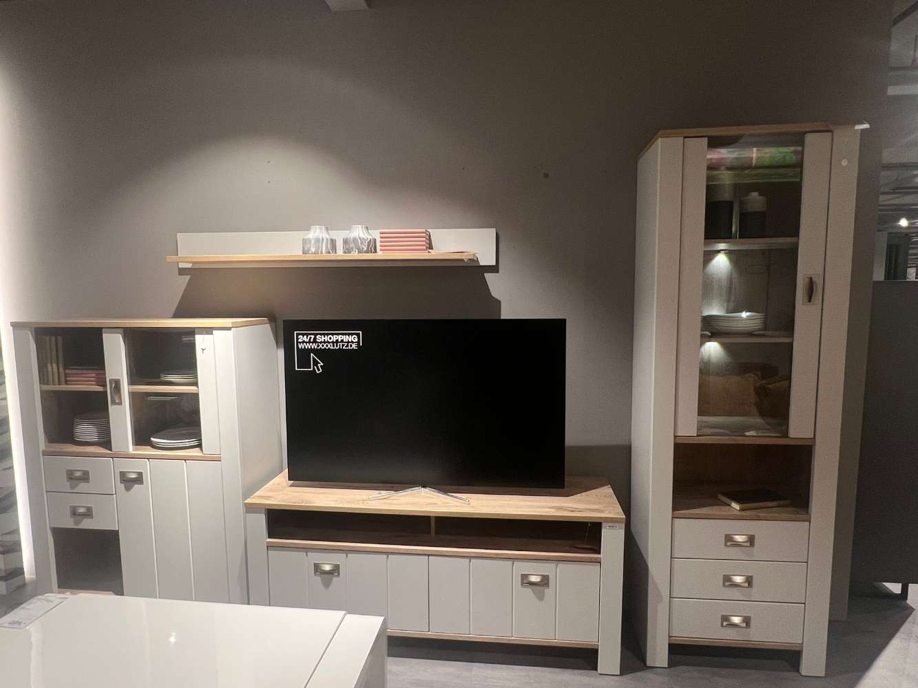 Wohnwand VITRINE WEISS HOLZ XXXLUTZ KARLSRUHE