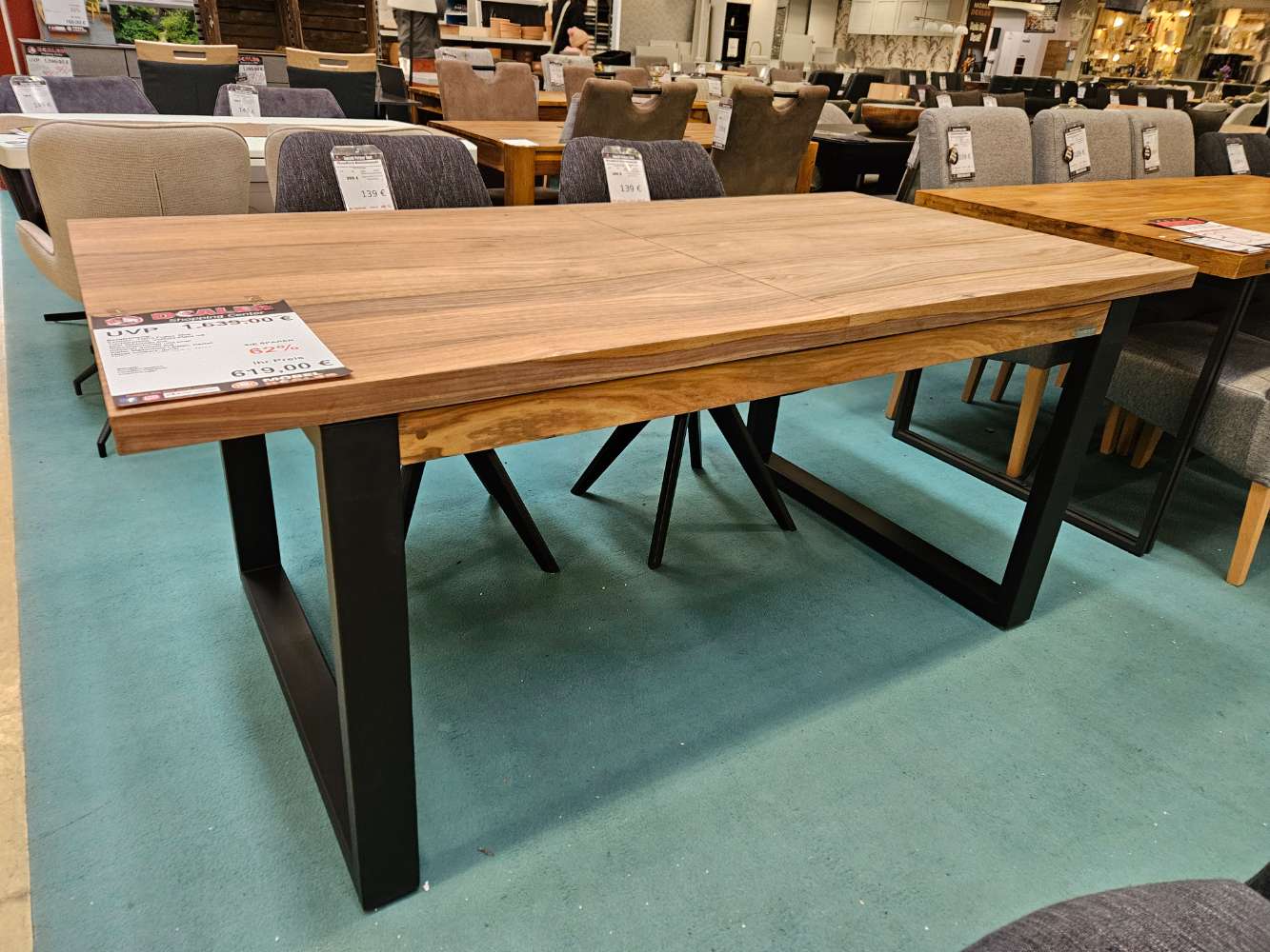 Esstisch Tierra Fuego One Vollholzplatte statt 1639€