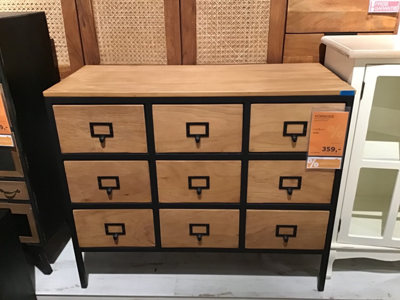 XXXLutz Ausstellungsstück Möbel Kommode Arche Holz Metall schwarz