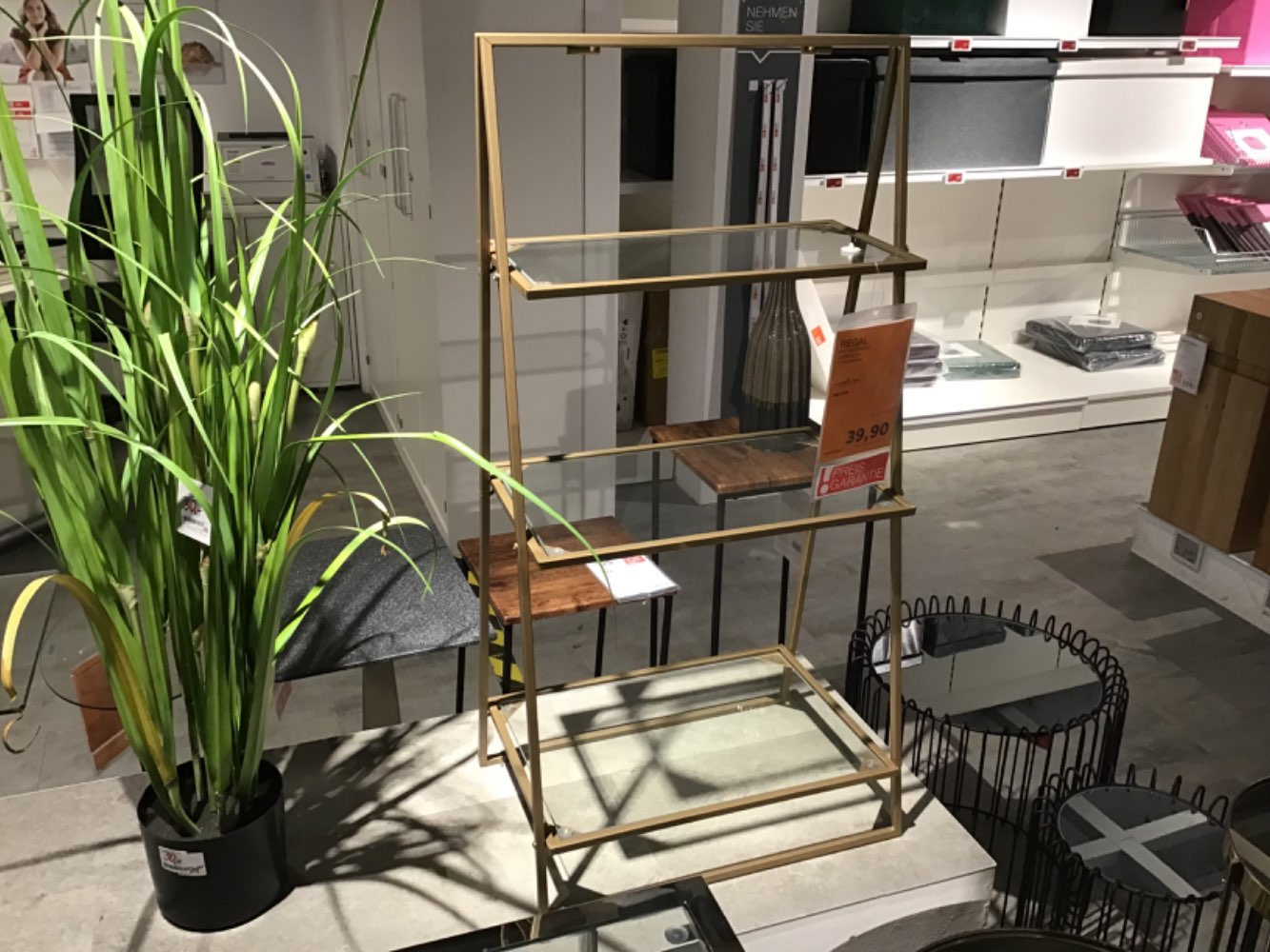 XXXLutz Ausstellungsstück Möbel Regal Constanze Goldfarben Metall