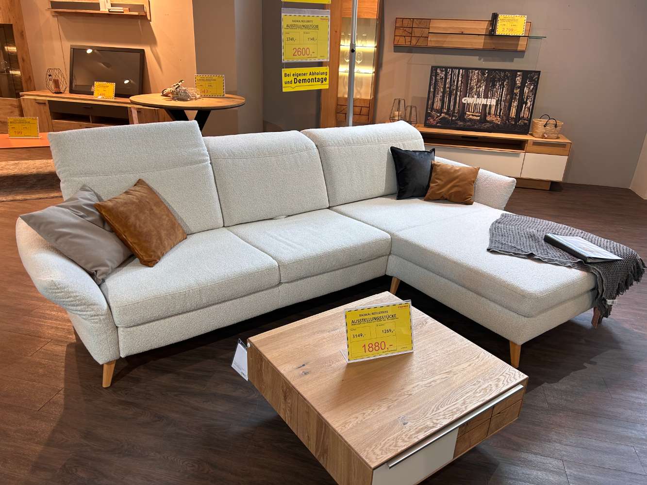 Gruber Polsterecke creme