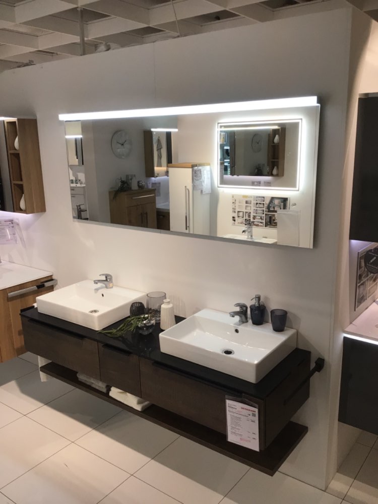 Badezimmer für 2 Personen Braun (ca (B/T) (171/50)cm)