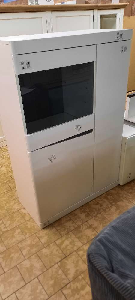 Vitrine klein weiß 86x40xH131cm ,statt 455€