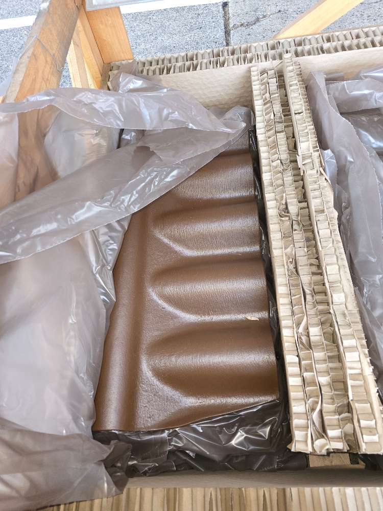 Cembrit Wellfirsthaube Profil 5 dunkelbraun, 2-tlg., 350x350x918