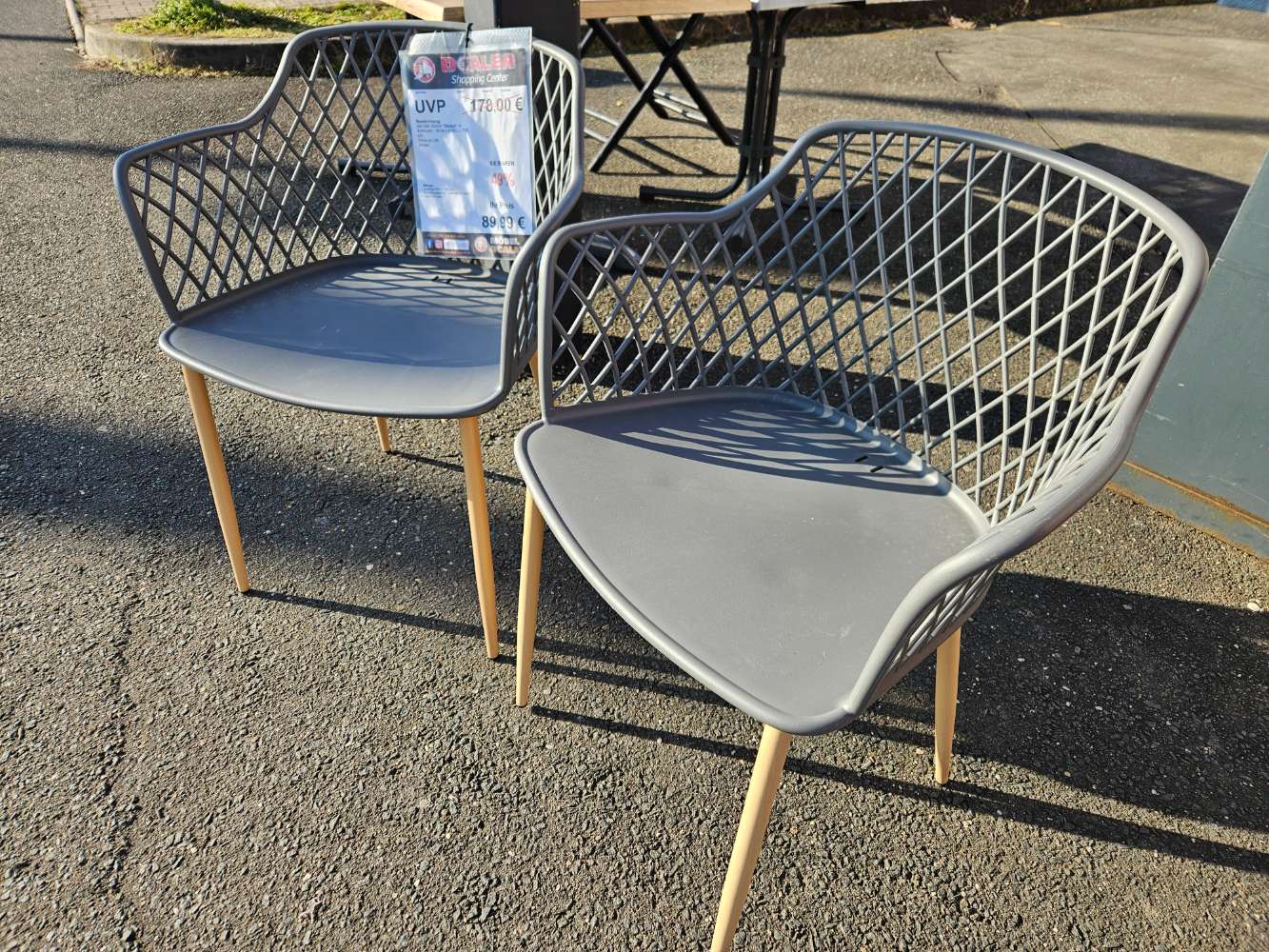SSV 2er Set Gartenstuhl Malaga Anthrazit statt 178€