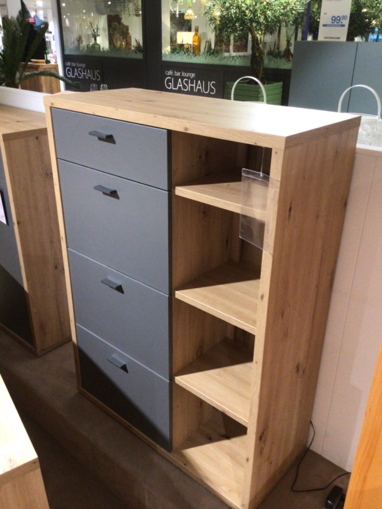 Kommode Grau/Eiche