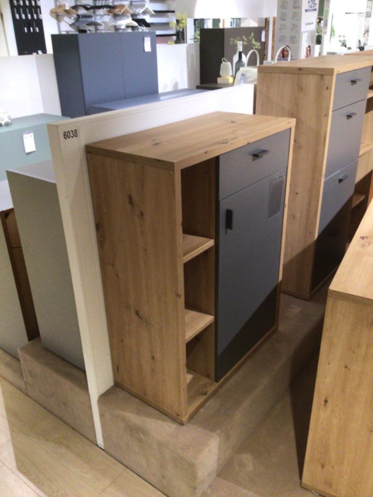 Kommode Grau/ Eiche