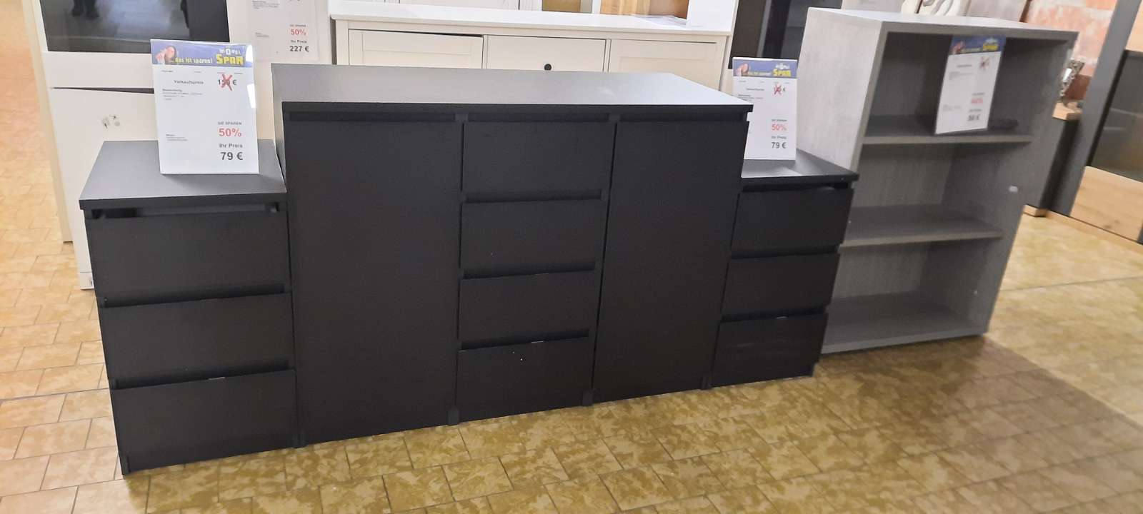 Sideboard schwarz 120x50xH91 cm ,statt 419€