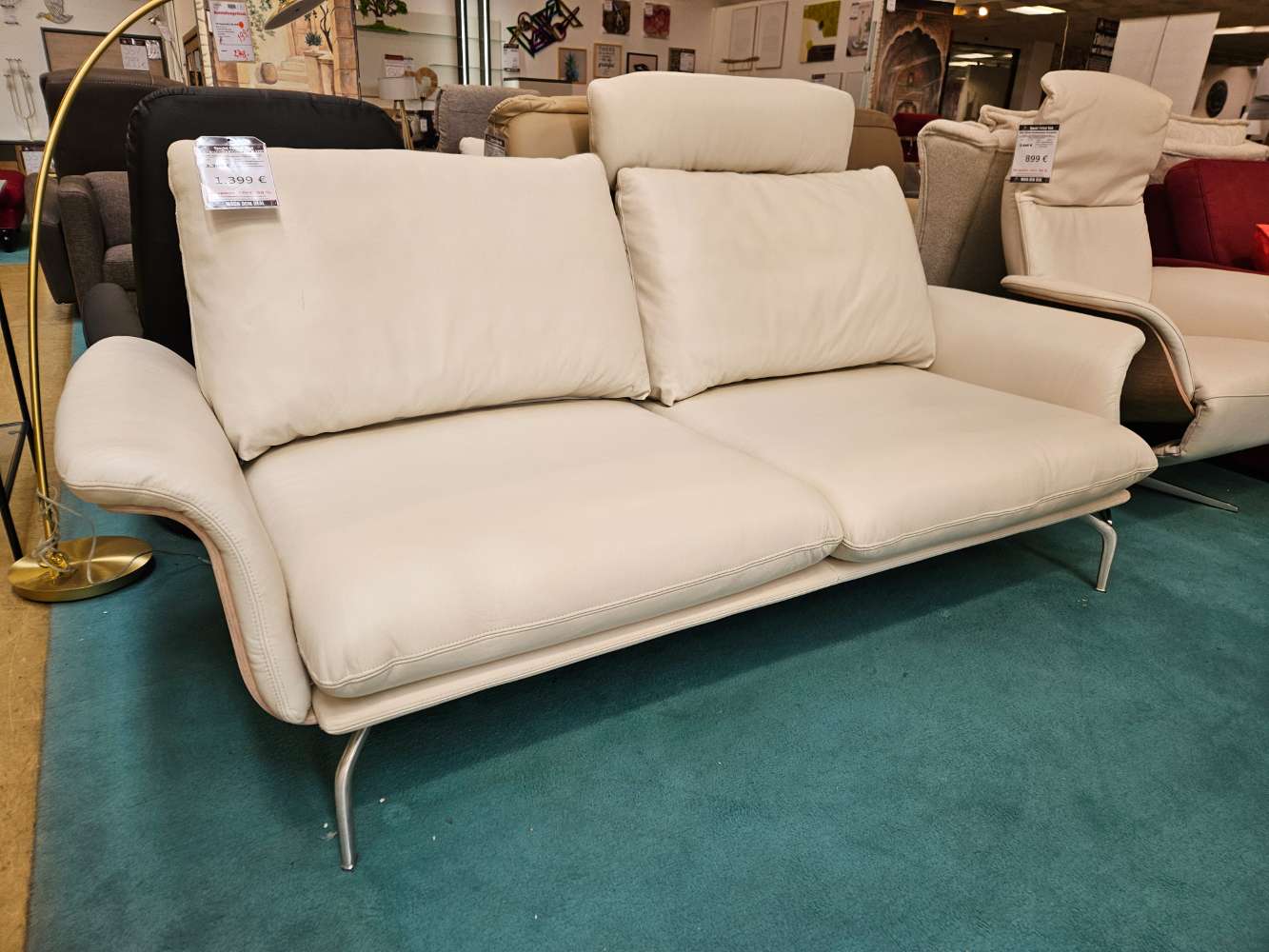 Nils Olsen Ledersofa Alva Khaki statt 3349€