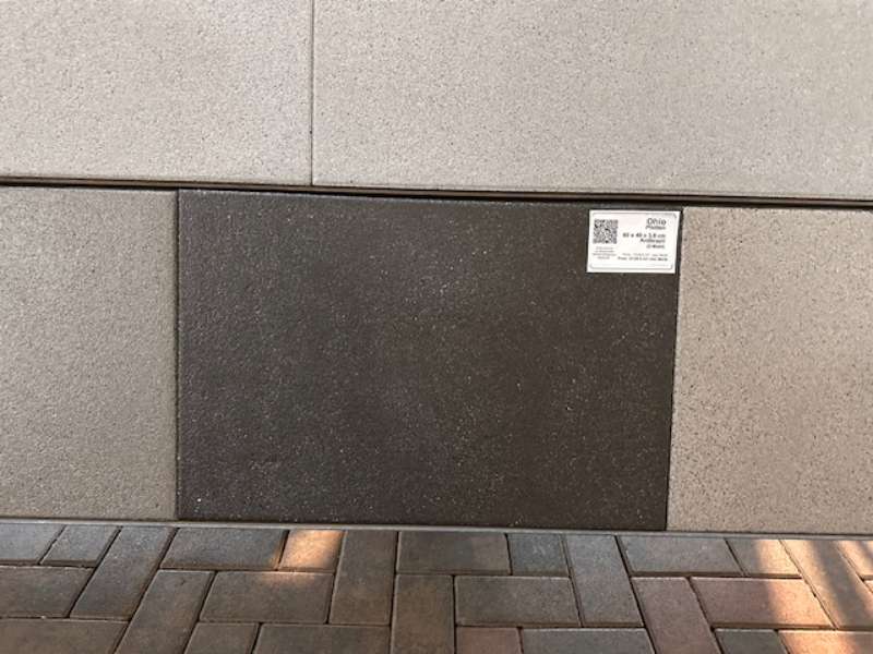 Ohio Platten 60x40x3,8 cm anthrazit feingestrahlt ( 2.Wahl )