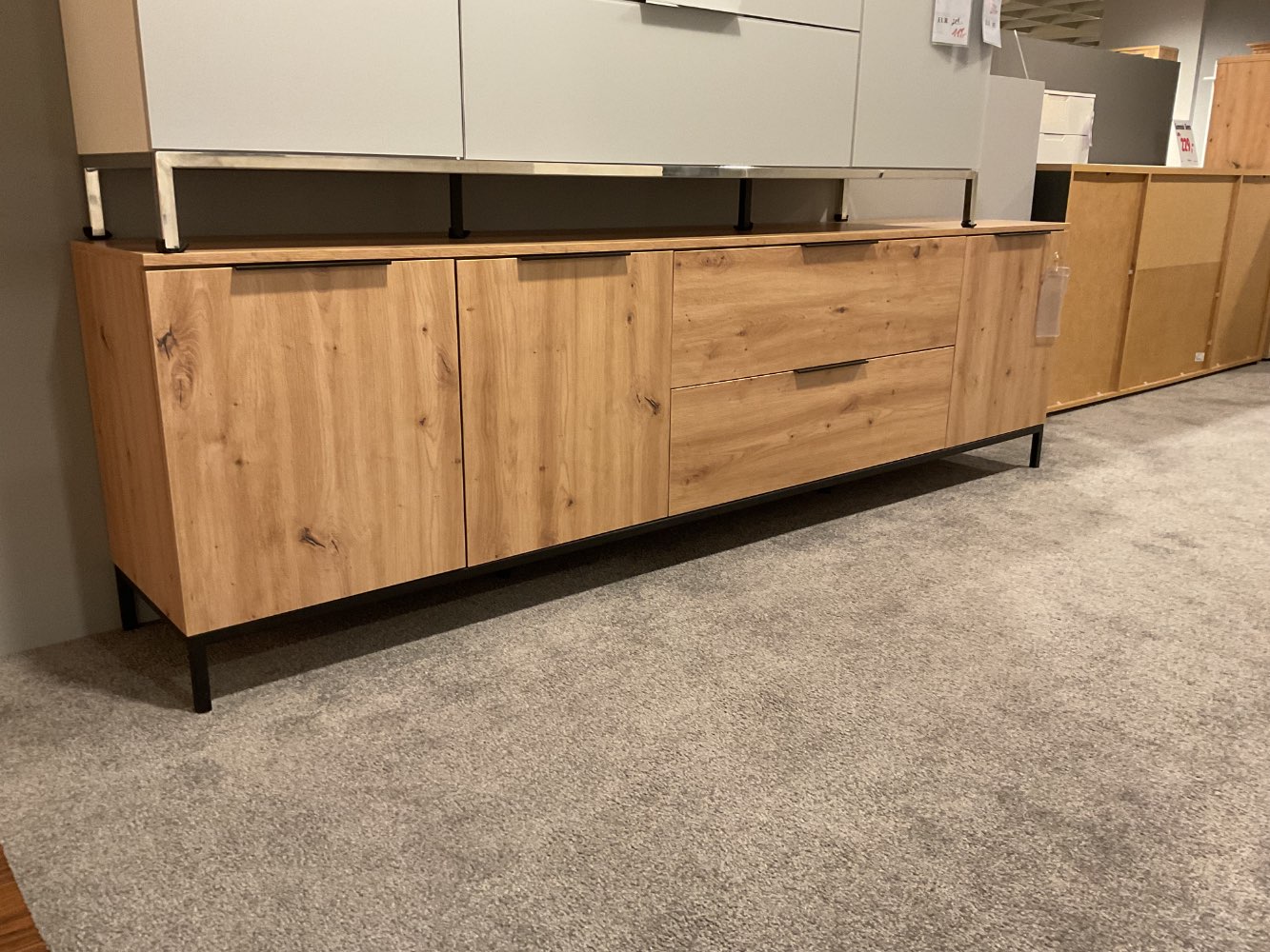 Lowboard Typ 7112 Trend Wood 7112 8295 + Metallgestell 9968