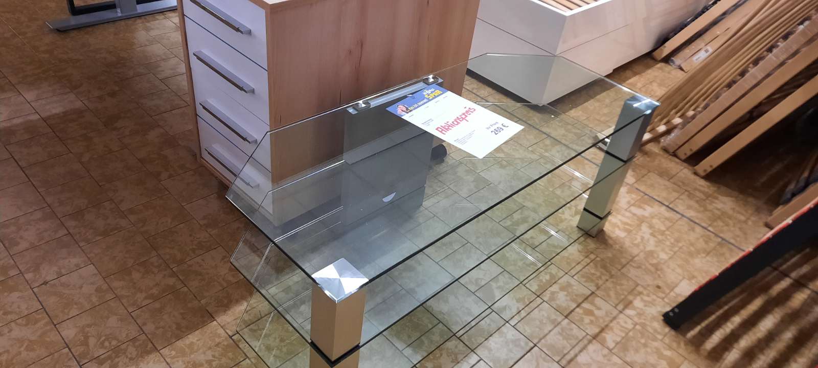 TV-Rack Glas 120x50xH50 cm