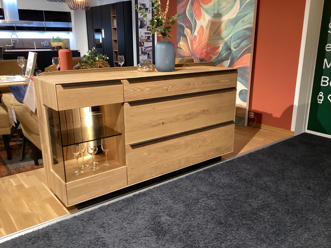 Sideboard „Vontano“, Orig. Wöstmann, Wildeiche massiv