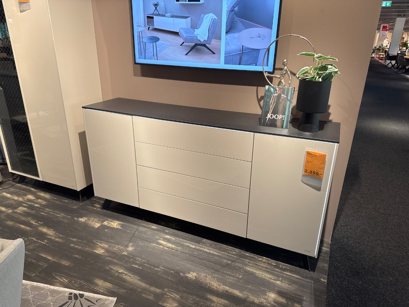 Möbel, Sideboard Joop! Gloss, Lack Grau, 182/93/42, XXXLutz