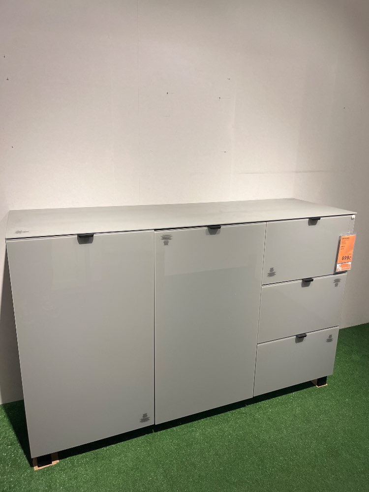 Sideboard Glas Hellgrau Hom‘In