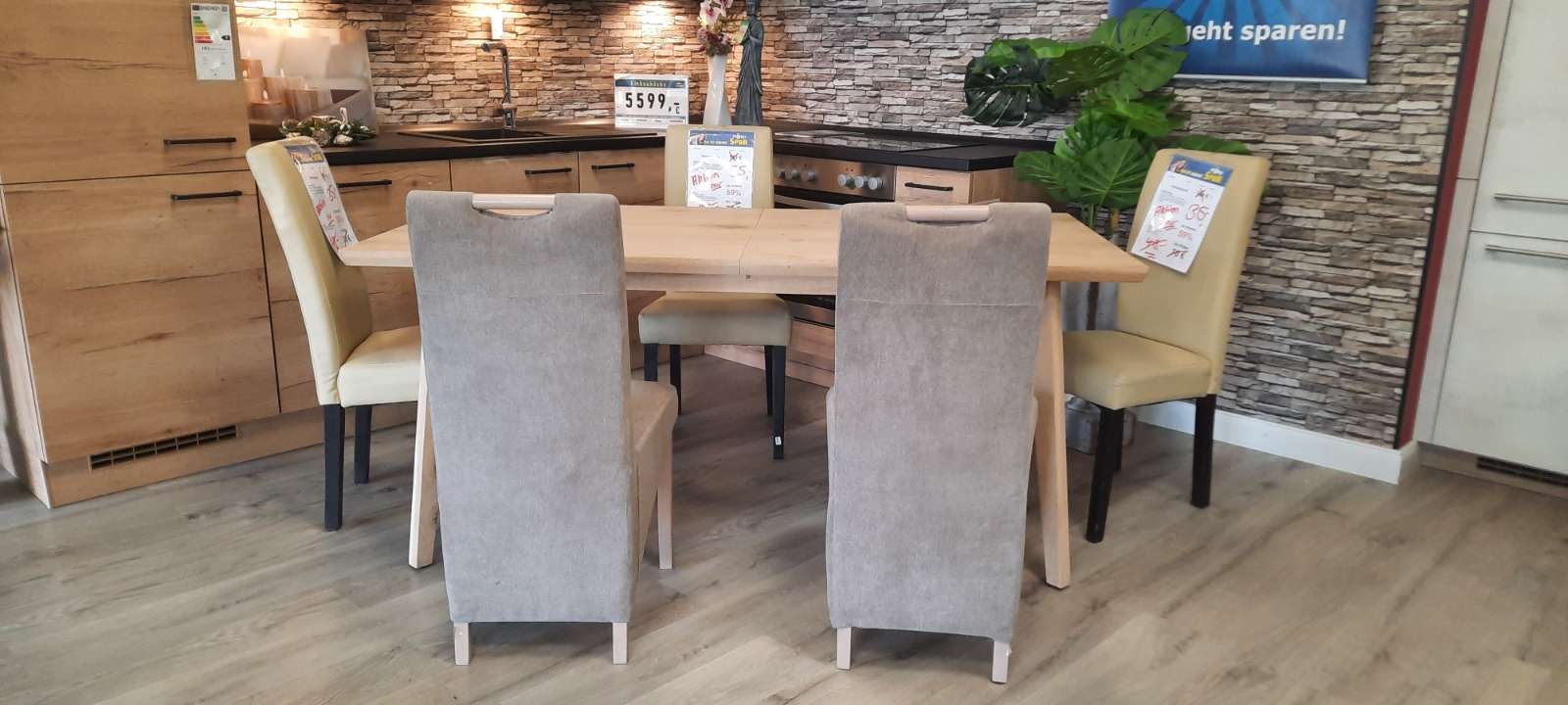 Esstisch edles Holzfurnier 180x90xH77 cm,statt 929€