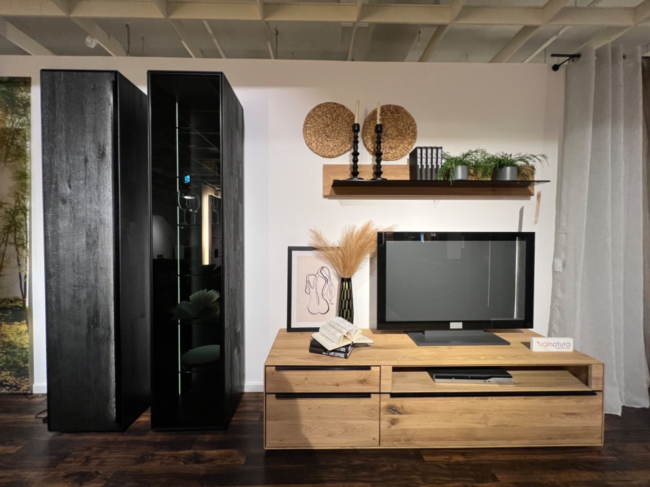 WOHNWAND EICHE SCHWARZ DECKER XXXLUTZ NEUBRANDENBURG