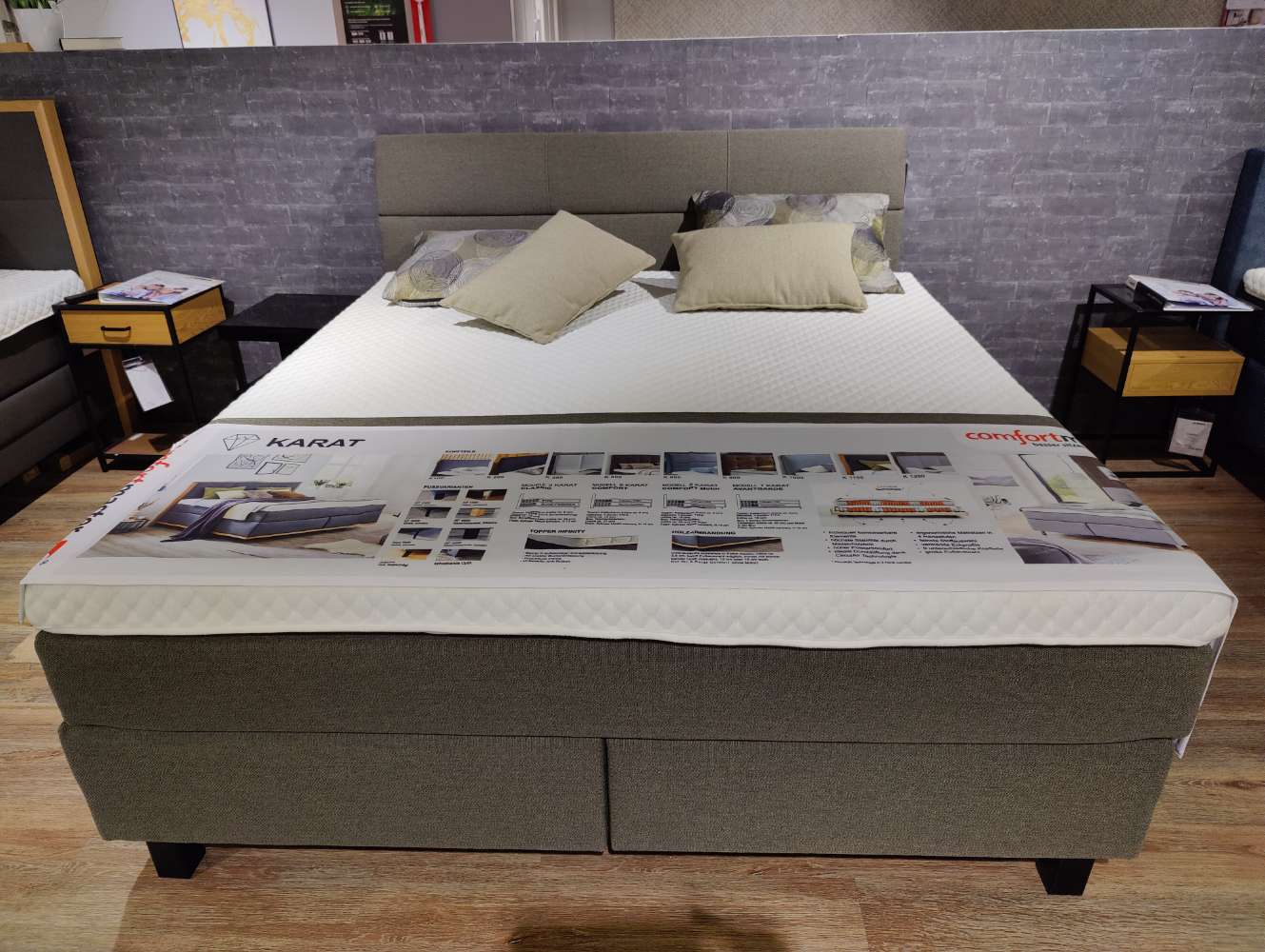 Comfort – Boxspringbett – 180×200 cm – inkl. Gel-Topper
