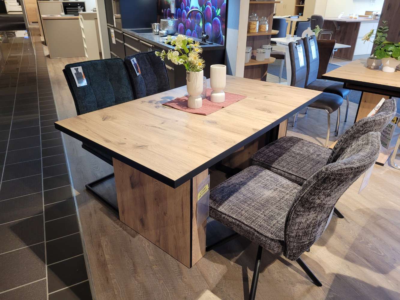 EsstischDekor : Artisan Oak/schwarz  BHT ca 160-320x76x90cm