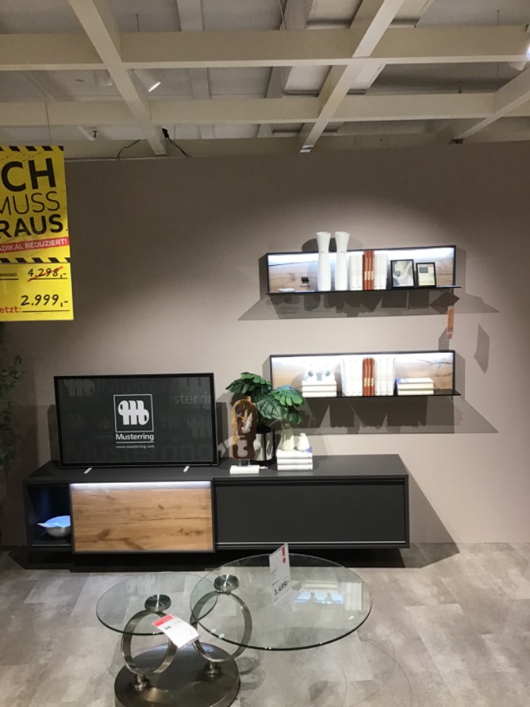 Möbel, Wohnwand Avello, Musterring, Eiche, XXXLutz Karlsruhe