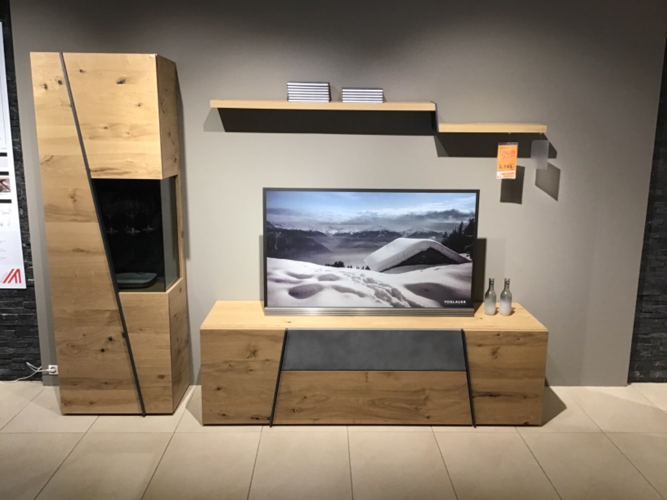 Möbel, Wohnwand, Sevilla, Voglauer, Holz/Beton, XXXLutz