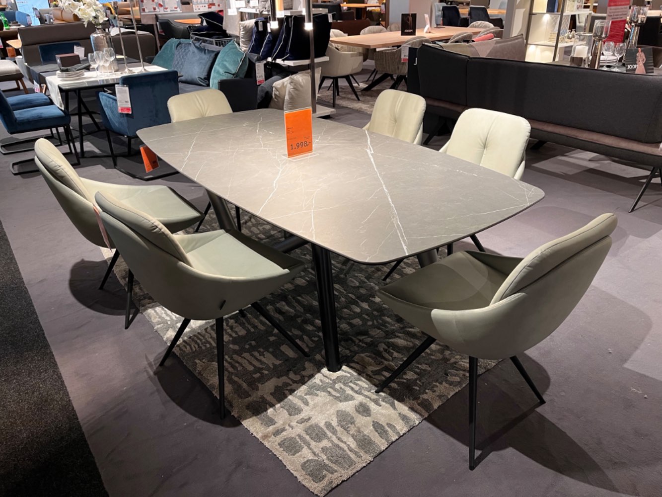 Möbel, 6er Stuhlgruppe LUNA