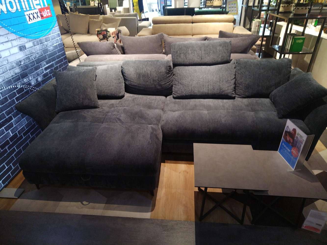 Möbel-Ecksofa Hom’In-Stoff-Blau-XXXLutz