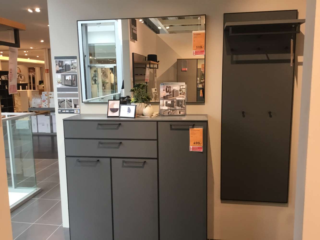 Möbel, Garderobenset 3-Teilig Unica