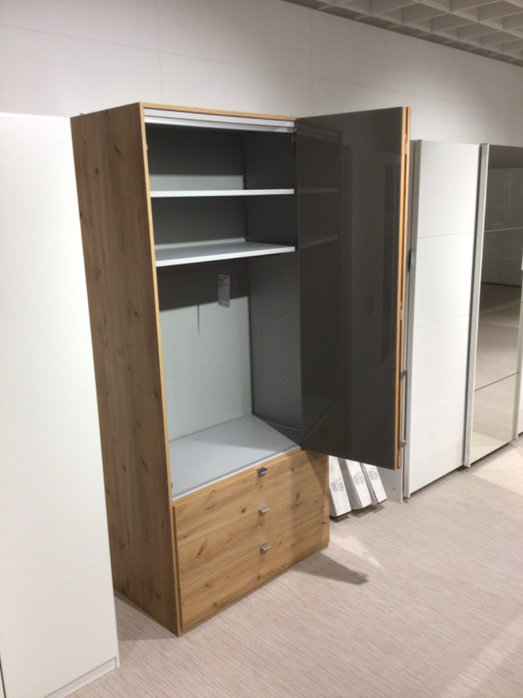 Kleiderschrank Eiche /Grau