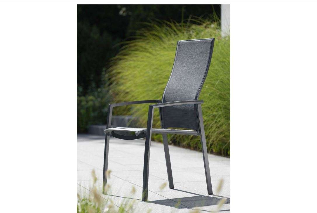 Gartenstuhl – STERN – Stapelsessel – KARI – hoch – Karbon