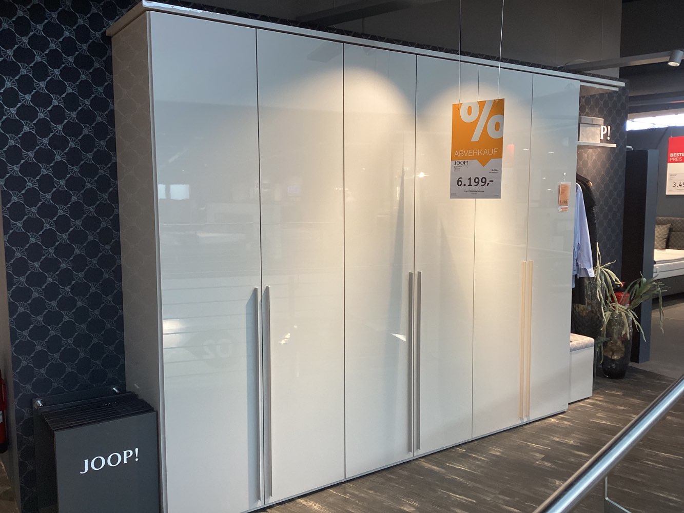 Möbel, Joop! Falttürenschrank, Gloss, 302 x 239 x 60cm Grau
