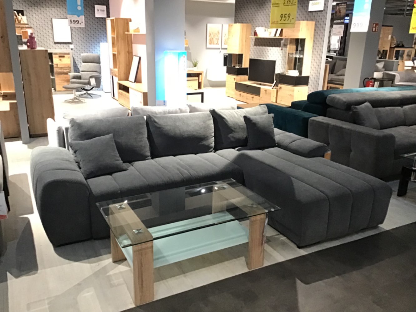 XXXLutz Ausstellungsstück Möbel Ecksofa Barca dunkelgrau
