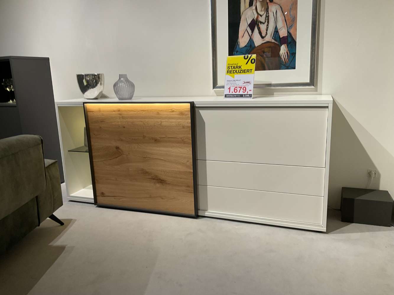 Loddenkemper Sideboard „MR Avello“ Lack Bianco weiß matt