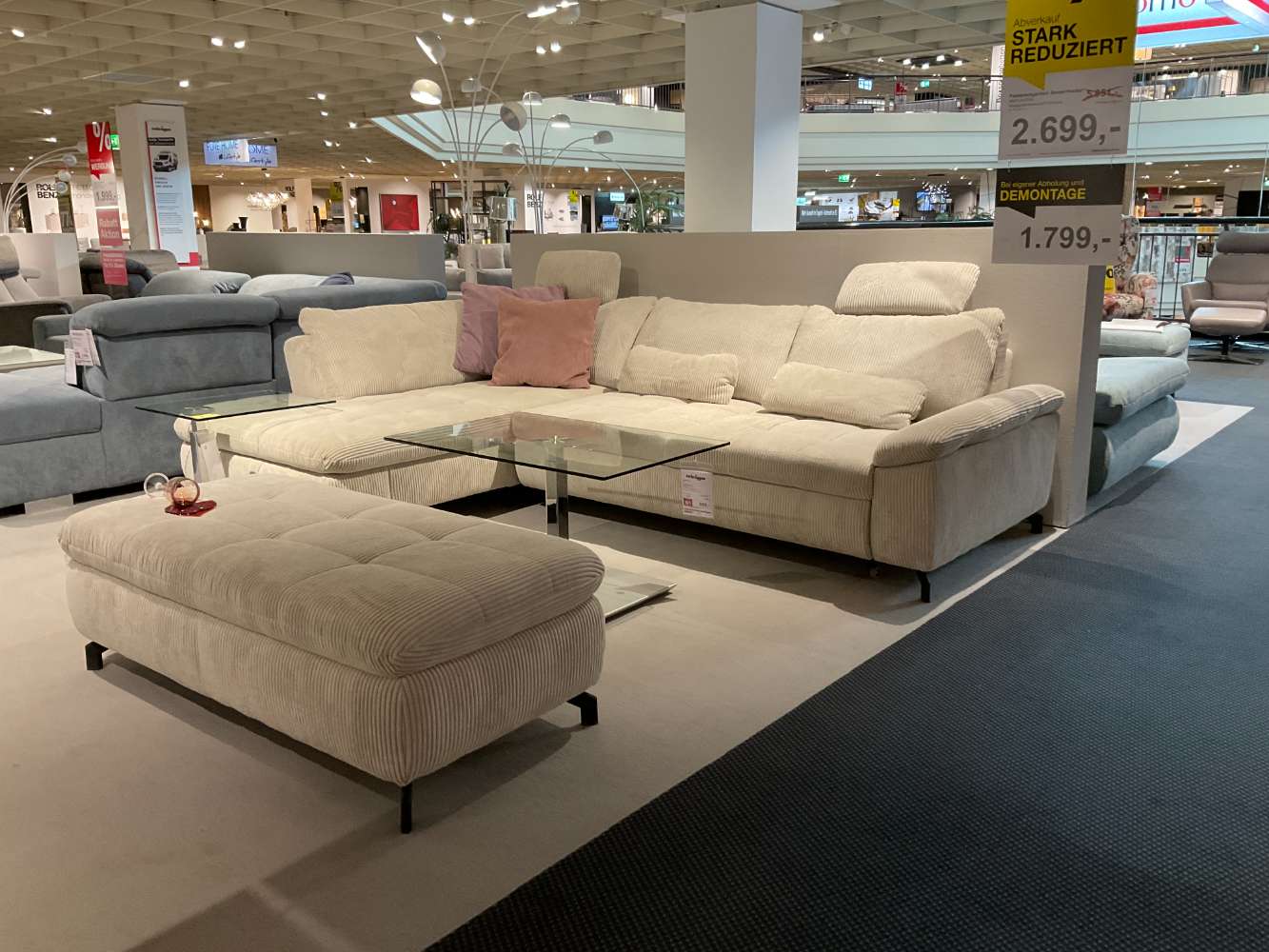 Megapol Polstergarnitur+Hocker“SENSE“