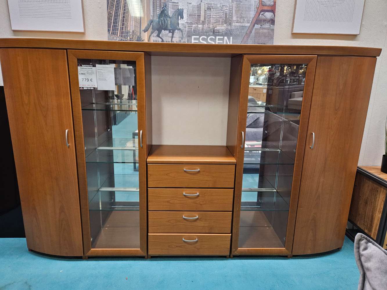Highboard Kombi Kirschbaum furniert statt 3399€