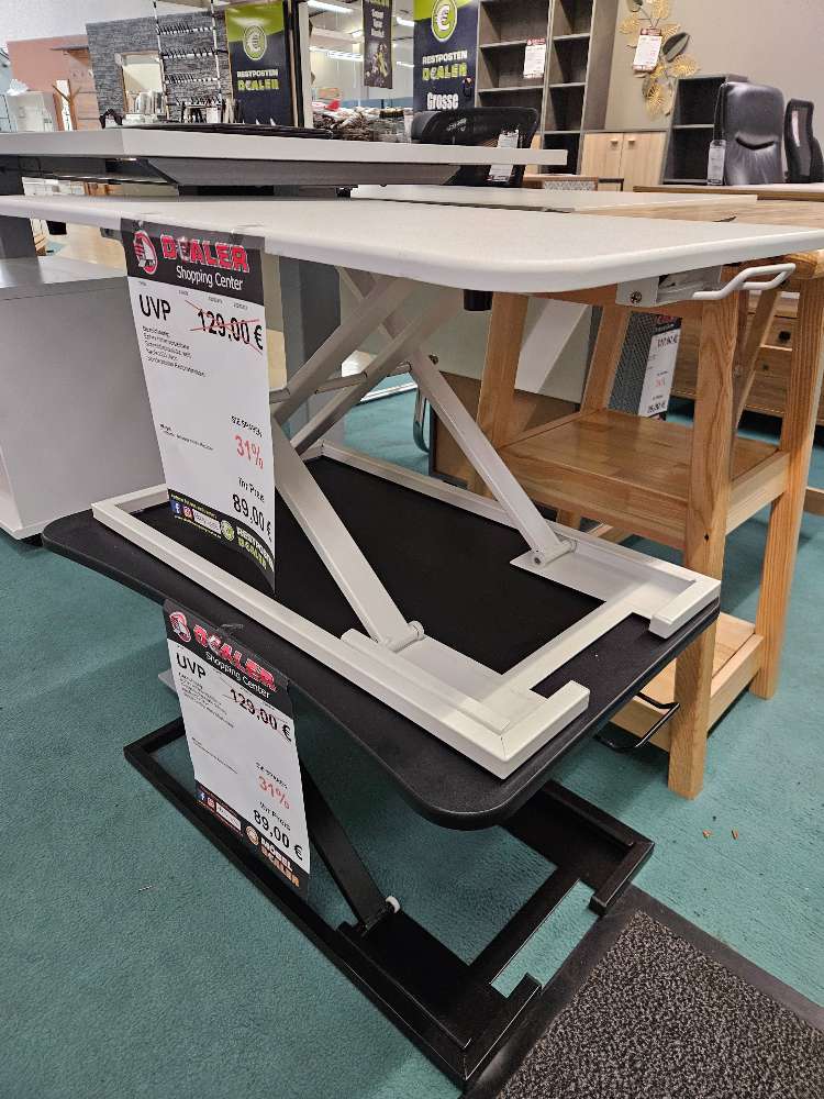Höhenverstellbarer Schreibtischaufsatz weiß o. schwarz statt 129€