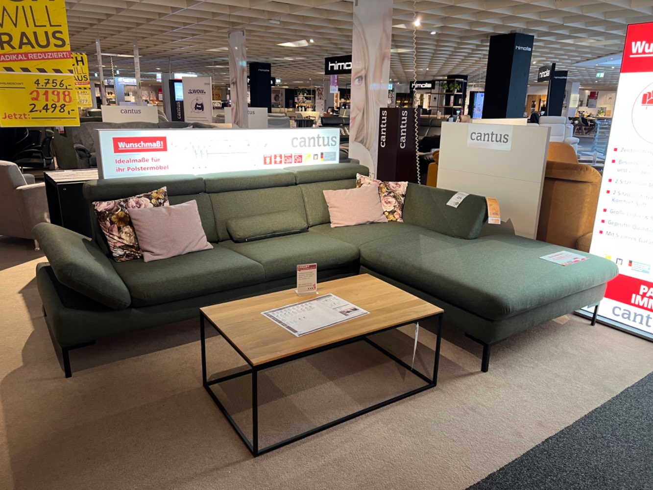 ECKSOFA DIETSCH WEBSTOFF GRÜN