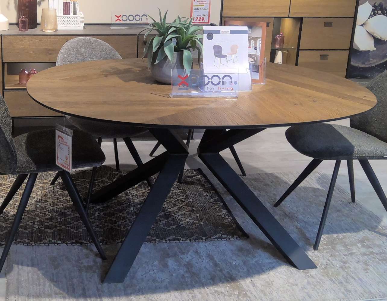 Esstisch Eiche furniert – Mosaik
