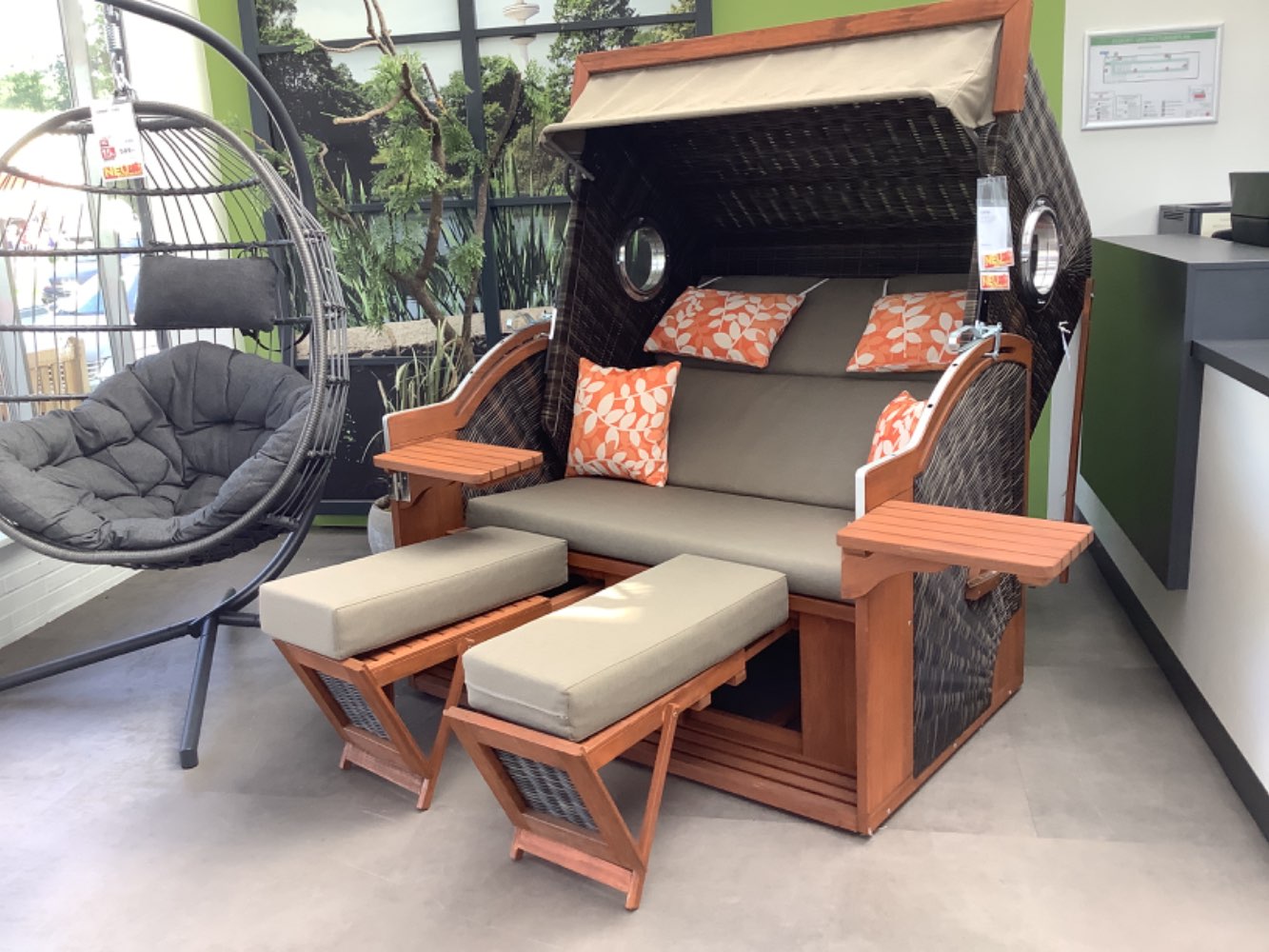 Strandkorb Pinie massiv Art 2489005301