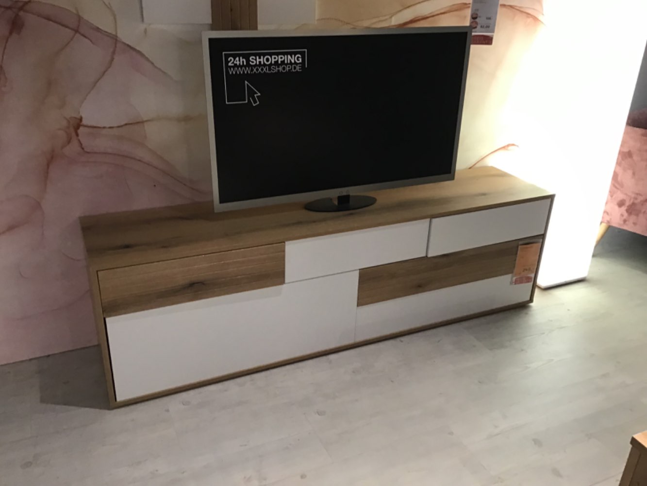 XXXLutz Ausstellungsstück Möbel Lowboard Frontek Eiche weiß