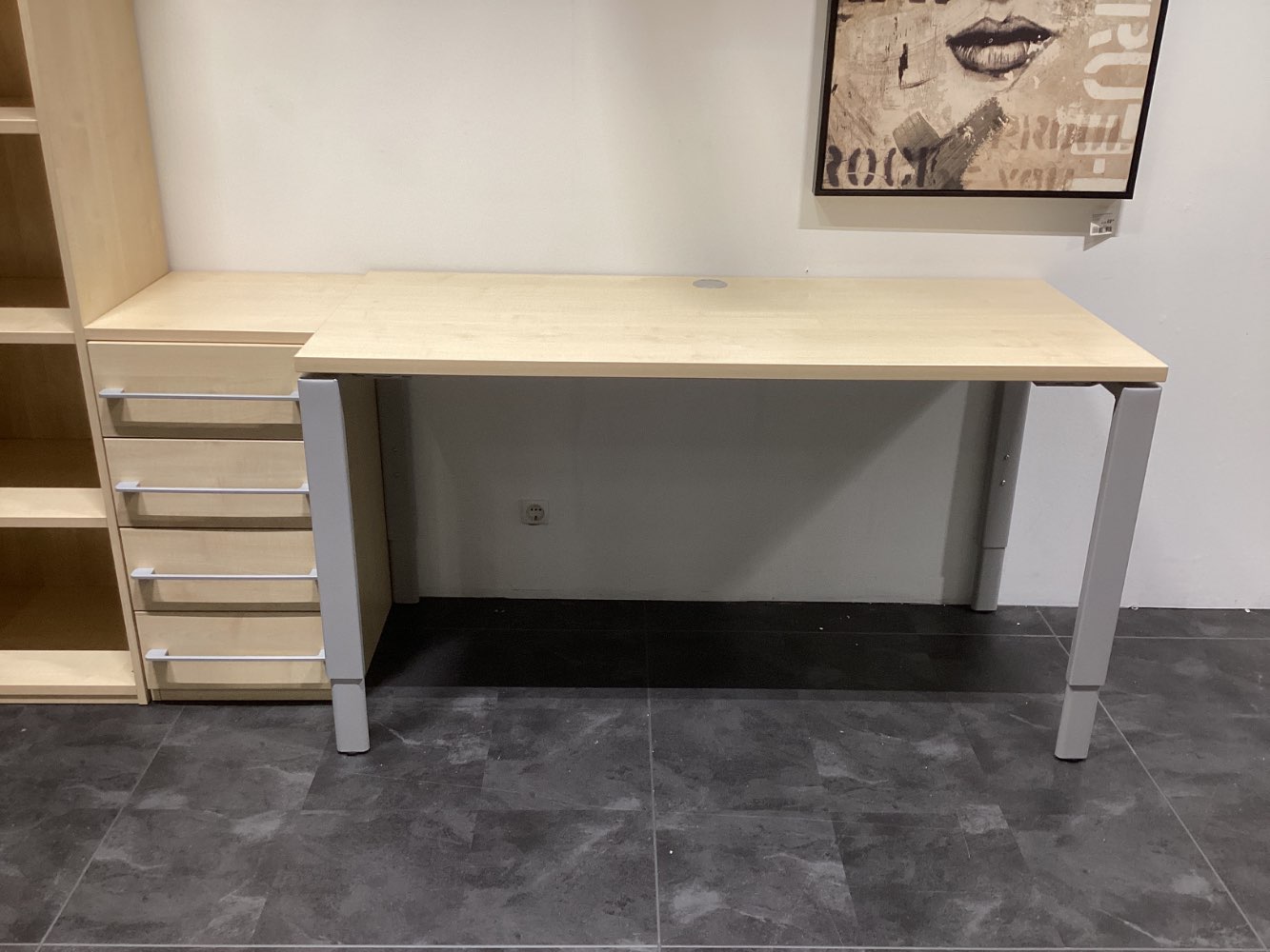 Schreibtisch + Container Techno