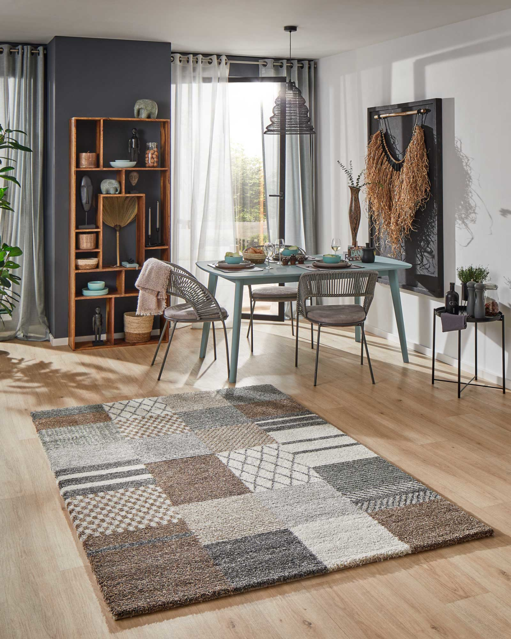 Webteppich Country Boxes