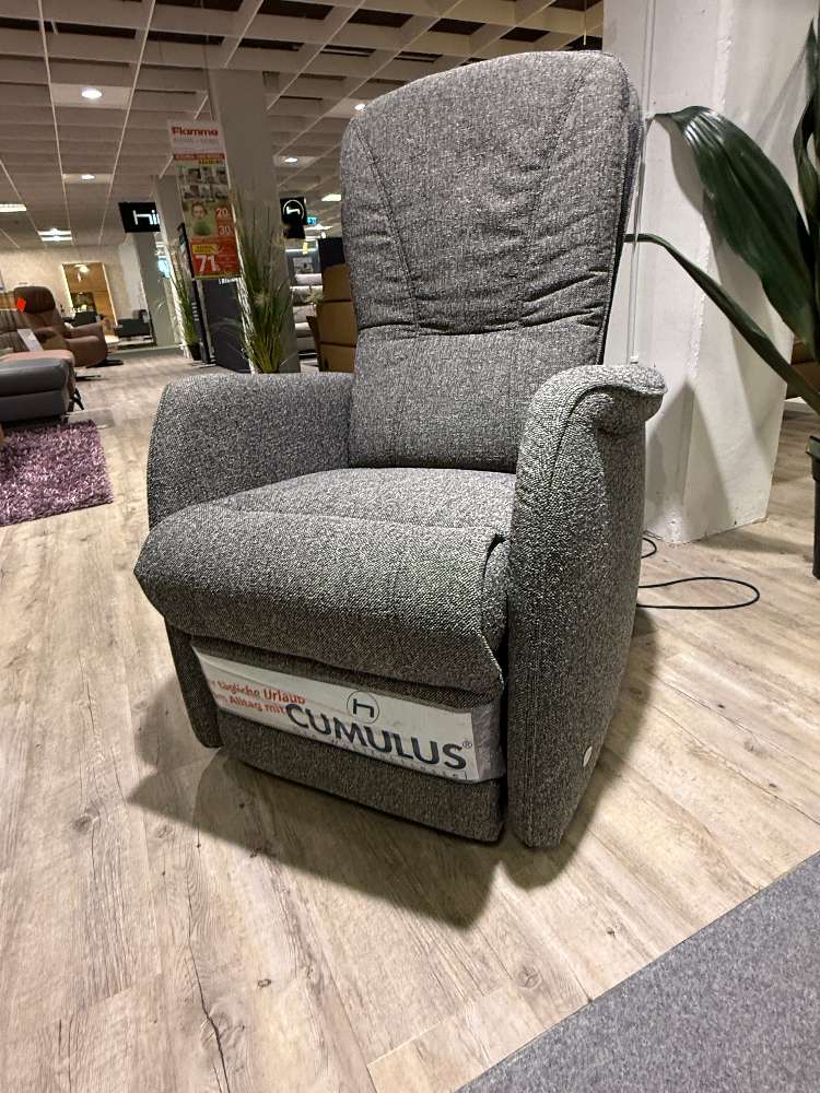 Himolla Relaxsessel in Stoff dunkelgrau motorisch verstellbar