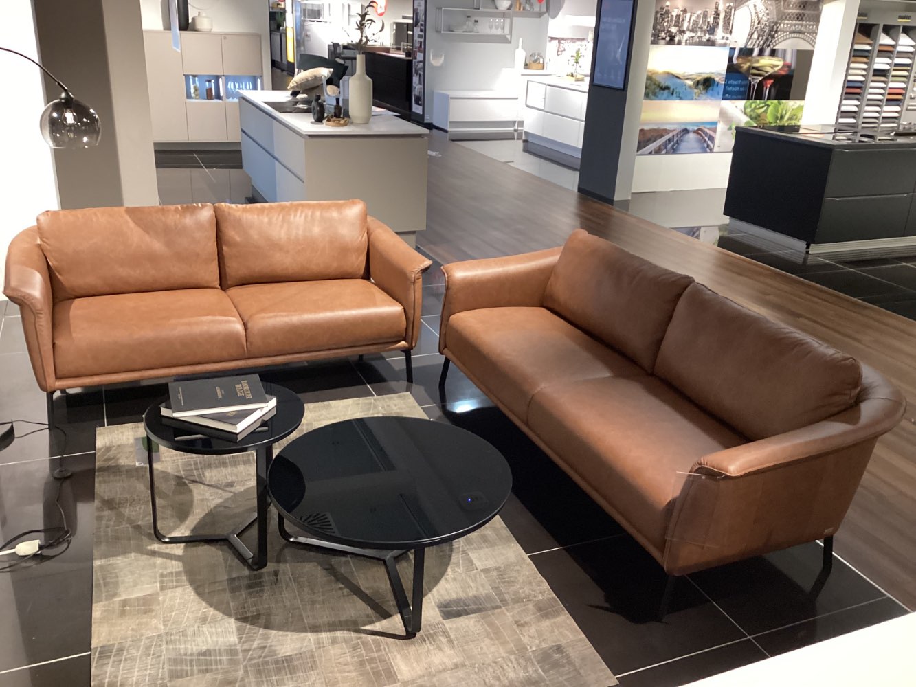 Garnitur „Cereto“, Leder, Kaltschaumsitz